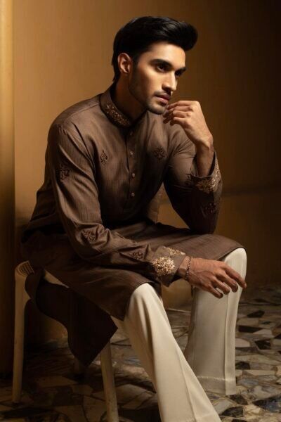 Brown Zardosi Punjabi