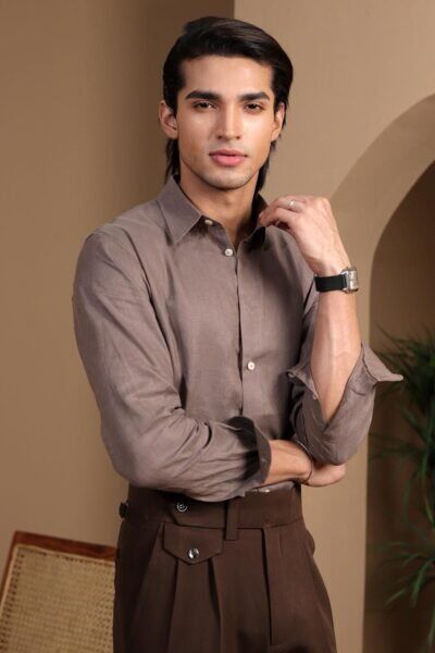 Nomad Gray Linen Shirt