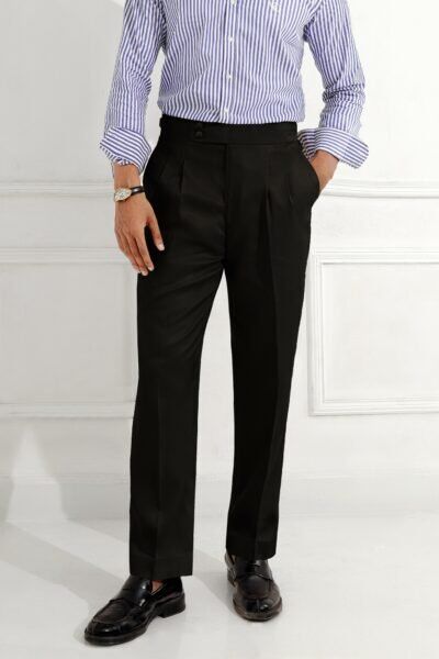 Black Bootcut Gurkha Pants