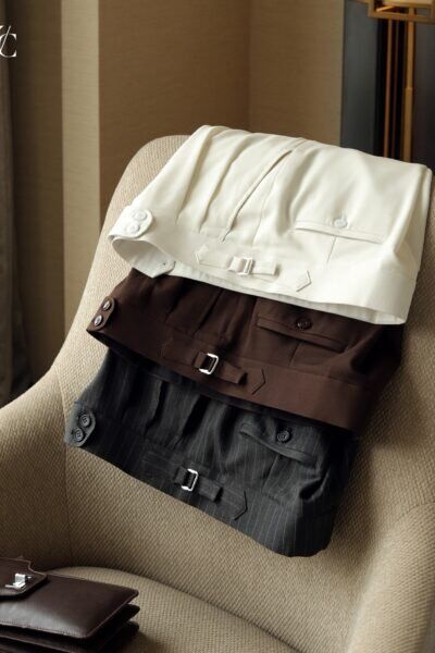 Black Bootcut Gurkha Pants