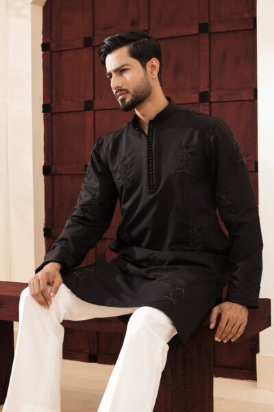 Allover Zardosi Punjabi-Black
